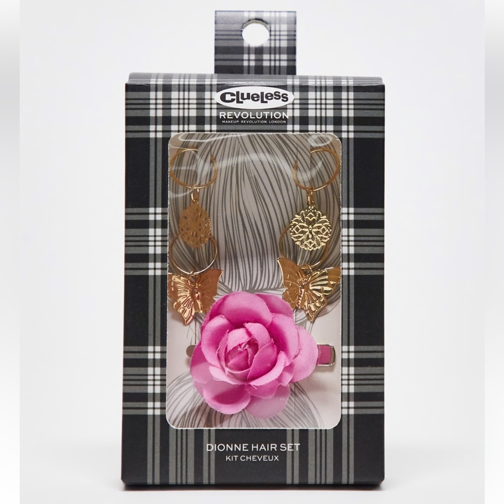 💗 Clueless x Revolution Dionne Hair Rings & Flower Hair Clip – 5 Pack